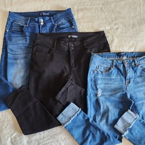 Sandpiper women's size 14, bundle, total of 3. 2 blue, 1 black